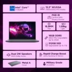 Lenovo IdeaPad Slim 3 Smartchoice 13th Gen Intel Core i7-13620H 15.3" (38.8cm) WUXGA IPS Laptop (16GB RAM/512GB SSD/Win 11/Office 2024/Backlit/1Yr ADP Free/Top Metal Cover/Grey/1.6Kg), 83K1011BIN - Image 2