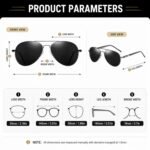 Dervin Polarized Sunglasses | Full Rim Pilot Shape | 100% UV Protected Sunglasses For Men & Women - Image 3