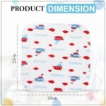 GLUN® Soft Premium Baby Washcloth for Newborn, Pack of 8 Printed Mini Wash Towel, Washable, Reusable, & Absorbent, Extra Soft Face Towels for Babies - Image 5