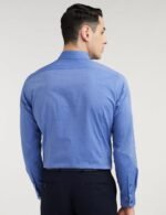 Van Heusen Solid Formal Shirt for Men| Premium Cotton| Full Sleeves| Slim Fit |Breathable Fabric - Image 2