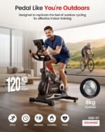 Sparnod Fitness SSB-07 Exercise Spin Bike for Home Gym, Infinite Variable Resistance, LED Console, Pulse Monitor, Emergency Brake, Adjustable Ergonomic Design, Maximum User Weight 120 kg - Image 2