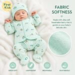 First Kick Presents New Born Baby Summer Wear Baby Clothes 5Pcs Sets 100% Cotton Baby Boys Girls Unisex Baby Cotton/Summer Suit Infant Clothes First Gift for New Born Baby - Image 3