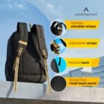 Aristocrat Lava 25L Laptop Backpack (Upto 17"), 2 Compartments, Black-Brown - Image 3