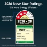 Samsung 256 L, 3 Star, Convertible, Digital Inverter Frost Free Double Door Refrigerator (RT40H30U3THL, Silver, Refined Inox, 2026 Model) - Image 3