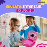 Gooyo GY-2020A Educational Learning Laptop Toy with LED Display and Musical Effects | Play & Learn with Fun | Indoor Toy for Kids | Educational Toy | Pink | 3xAA Battery (Not Included) - Image 6