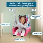 Amazon Brand - Supples Baby Swing for Kids | Non-Toxic Plastic | Indoor & Outdoor Use | Adjustable Design with Safety Belt | Age 3+ Years | Blue & Pink - Image 8