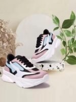 layasa Womens Casual Sneakers Shoes|Colorblock Sneakers with Ultra Soft Cushion Lace-Up All-Day Comfort Shoes|Multicolour - Image 2
