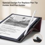 CoBak Kindle Scribe 3rd Generation 2025 Case,Kindle Scribe Colorsoft 11 inch Dual Viewing Angles PU Leather Case with Auto Sleep/Wake Feature Pen Holder Fig - Image 6