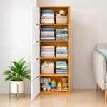 Sunderlook Modern Wooden Wardrobe for Bedroom – Engineered Wood Almirah for Clothes with Hanging Spacious Storage, Cupboard for Bedroom for Clothes, Dresses & Accessories, Maple, 5 Door - Image 4