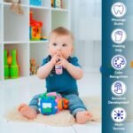 tekme Remote Silicone Teether For Baby, For 3+ Months Baby, Helps Biting Skills Development, Colour & Shape Recognition, Teething Toys For Babies And Toddlers (Pink) - Image 7