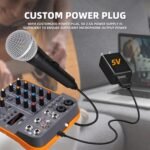 HAYDEN HY-A4 | 4-Channel Pro Audio Mixer With Bluetooth, USB MP3, 48V Phantom, Live Out & Recording for Podcast, Karaoke, DJ & Streaming - Image 5