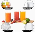 VILON Italian Premium Water and Juice Glasses Set of 6, Crystal Stylish Highball Glasses for Drinking Water, Juice and Cocktails | 250ML| Transparent - Image 5