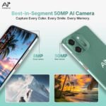 AI+ Pulse 2, 6.745 inch HD+ Display, 4GB RAM, 64GB Storage, Android 16, Unisoc T7250 Octa Core, 50MP Camera, 6000mAh Battery (Green) - Image 4