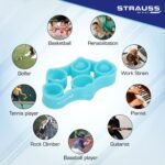 Strauss Finger Stretcher | Hand Strengthener for Carpal Tunnel Relief and Grip Strength | Silicone Finger Gripper and Finger Stretcher | Ideal for All Skill Levels | Set of 3 - Image 2