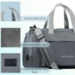TRAVALATE 45L Ultra-Light Travel Duffle Luggage Bag Organizer - Grey - Image 4