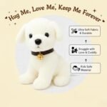 Babique Dog Plush Soft Toy Cute Kids Animal Home Decor Boys/Girls/Baby (25 cm, White) - Image 5