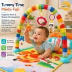 Mini Wonders Baby Gym Play Mat with Hanging Toys | Tummy Time Activity Gym for Newborns | Soft Mat with Rattles & Mirror | Sensory Development Toy 0-12 Months - Image 4