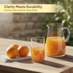 AGARO Elite 300 ml Glasses Set of 6, Transparent Drinking Water Glass Set, Borosilicate Glass Tumbler for Water, Cold Drink, Juice, Flame Proof, Microwave & Dishwasher Safe, for Daily Use & Gifting - Image 2
