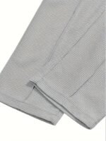 Jawdrobe Men’s Waffle-Check Co-Ord Set | Self-Textured Collar Top | Drawstring Jogger Pants | Cotton-Blend Loungewear/Night-Suit | Casual Travel & Streetwear Two-Piece - Image 5