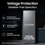 Samsung 256 L, 3 Star, Convertible, Digital Inverter Frost Free Double Door Refrigerator (RT40H30U3THL, Silver, Refined Inox, 2026 Model) - Image 12