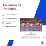 HP All-in-One, Intel Core Ultra 7 155U (16GB DDR5,1TB SSD) IPS, 300 nits, Touch, Anti-Glare, FHD, 27inch(68.6cm), Win11, M365*, Shell White, 6.72kg, FHD IR tilt Camera w/Privacy shuttter, 27-cr1418in - Image 7
