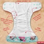 Kids Need Leakage Proof cloth diaper for babies 0 to 3 years High Absorbent 1 Reusable diaper cover 1 Insert pad combo Pack 5-18Kg Adjustable free size Washable Pocket cloth diapers for babies W4 - Image 2
