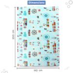 FIRSTCRY INTELLISKILLS Extra Large 6.5x4.5 ft Reversible Baby Play Mat for Babies,Animal Party Theme,Foldable Crawling Mat, Floor Mat for Baby & Toddlers,Anti-Skid, 0.6cm Thick, Multicolor, 1 Count - Image 4
