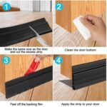OVIOL Door Bottom Sealing Strip Self-Adhesive Under Gap Filler Rubber Dust Stopper for Home Door Gap Sealing Strip Cockroach Insect Bugs Draft Stopper Waterproof (1 MTR Pack of 1, Black) - Image 6
