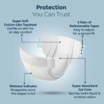 KareIn Premium Adult Diaper Tape M Size, Medium, Waist (76-114 cm 30'-45'), 10 Unit, Long Protection Hour, Unisex, Quick & Even Absorption, Anti-Bacterial, Leakproof, Odour Control, Wetness Indicator - Image 5