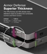 Ringke PC UX Magnetic For Samsung Galaxy S25 Ultra Case Back Cover [Built-In Kickstand] Duarable Dual Layer Rugged Bumper Protective Shockproof Cover Compatible With Magsafe Accessories-Smoke Black - Image 6