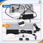 FLORICAN Cable Organiser, Cord Management System for PC, TV, Home Theater, Speaker & Cables, Reusable Cable Organizer for Desk, WFH Accessories, Reusable Cable Ties Strap (10 Pcs) - Image 8