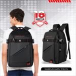 SWISS MILITARY 30L Laptop Travel Backpack for 15.6 Inch Laptop, Unisex Office & College Bag with Luggage Strap, Anti-Theft Pocket, Detachable Key Ring & Expandable Bottle Pocket Black - Image 7
