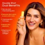 Hyphen 18% Brightening + 20% Collagen Face Serum | Double Shot Serum with 11% Mandarin 5% Niacinamide 2% PGA & Bakuchiol | Skincare | Brightening, Hydrating & Collagen Boost for Dry Skin - 50ml - Image 2