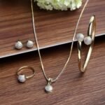 ZENEME Jewellery Set Gold Plated American Diamond Traditional Stylish Pendant Set, Ring, Bracelet with Earring Jewellery for Women & Girls - Image 2