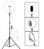 Osaka® 14Inch Professional LED Ring Light 15W Dimmable Extra Bright Lighting with 2 Color Modes for Photo Shoot Video Shoot Live Stream Makeup Compatible with iPhone & Android Phones. - Image 2