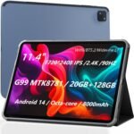 11 inch Tablet, Android 14 Tablet, Android Tablets with Case, 2.4K HD Touchscreen, Helio G99 Octa-core MTK8781, 20GB (8+12)+128GB, 2TB Expandable, 8000mAh, Wi-Fi 6, BT5.2, GPS, Tablets for Adults - Image 9