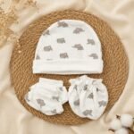 TinyLane - Curated for you! Bamboo Cotton Newborn Baby Products Gift Set (13 Pcs), Essential Clothing Gift Kit For Infants Of 0-3 Years, Swaddles, Bibs, Cap, Booties, Mittens & Washcloths, Ideal Baby Shower Gift Pack - Image 6