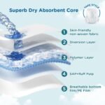 Mee Mee Premium Breathable Baby Tape Diapers (NB, 16 pcs) | Skin-Friendly Super Absorbent Cotton-Soft Diapers with Wetness Indicator | Newborn 0–3 Months - Image 6