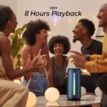 boAt Stone Spinx Pro Bluetooth Speaker with 20 W RMS Sound, Up to 8 hrs of Playtime, BTv5.0, Built-in Mic, RGB LEDs, TWS Feature, TF Card, AUX Port & USB Type-C Port(Tropical Blue) - Image 3
