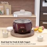 Lifelong Automatic Yogurt & Curd Maker Machine for Home | Auto Temperature Regulation | Electric Probiotic Yogurt Maker for Kitchen (1 L) | Thick Creamy Probiotic Curd |304 Stainless Steel Container - Image 3