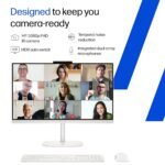 HP OmniStudio All-in-One, Intel Core 5 210H, 16GB DDR5, 1TB SSD, FHD, 23.8''(60.5cm), Win 11, Office 24, Cotton White, 4.98kg, cu0652in, Dual 3 W Speakers, FHD IR Camera, Anti-Glare, Desktop - Image 5