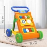 Mama Luv Mee Baby Activity Walker Learning Push Walker for Babies 6 to 18 Months, Foldable Musical Walker with Recreational Toy Bar (Orange) - Image 8