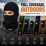 Allextreme Full Face Mask for Riders Anti-Pollution UV Sun Protection Pin Mesh Balaclava Neck Cover Bandana Helmet Liner for Men & Women Biker Hiking Cycling Protective Bike Riding Gear (Black) - Image 4