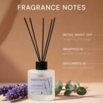Soul & Scents Lavender and Jasmine Reed Diffuser Set - 100ml with Free 10 Rattan Reed Sticks| Toxin Free & Stress Relief| Long Lasting | Room Freshener for Home, Bedroom & Office| Combo Pack of 2 - Image 4