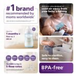 Philips Avent Blue Natural Plastic Baby Feeding Bottle | No.1 Brand Recommended by Moms Worldwide | Ideal for 1 months+| Natural Response Technology Mimics Breastfeeding | Uniquely Designed Nipple releases milk only when baby drinks | Pack of 1 | Blue | SCY903/21 - Image 6