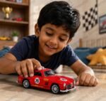 1:36 Scale Die Cast Metal Vintage Racing Car Toy for Kids Pull Back Sports Model with Opening Doors and Trunk Collectible Miniature Vehicle Red Classic Toy Car Gift for Boys and Girls - Image 7