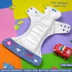 Kids Need Leakage Proof cloth diaper for babies 0 to 3 years High Absorbent 1 Reusable diaper cover 1 Insert pad combo Pack 5-18Kg Adjustable free size Washable Pocket cloth diapers for babies W5 - Image 6
