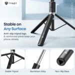 Tygot T9 Selfie Stick Tripod, 67 Inch (170CM) Reinforced Tripod for Mobile Phone, Multi-Functional Bluetooth Long Selfie Stick for Travel,Vlogging,Compatible with iPhone and All Smartphones - Image 3