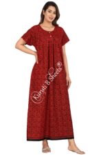 Kuruti B Sheets Cotton Nighty for Women — Printed Stylish Night Gown, Comfortable - Image 5