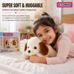 Storio Soft Plush Lying White Puppy Stuffed Animal | Kids Animal Home Decor for Boys & Girls Soft Dog Plush Toy - 25cm - Image 2